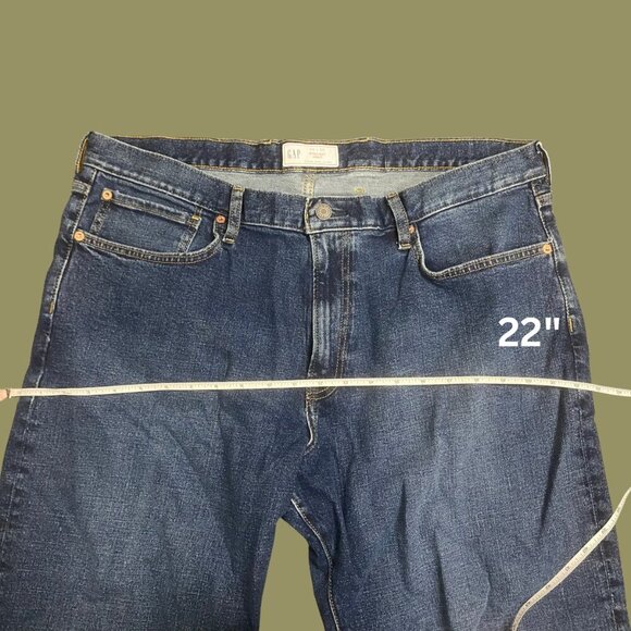 GAP Men’s Straight Fit Jeans – Dark Wash – Size 38x30 – Classic Everyday Denim - Picture 7 of 11